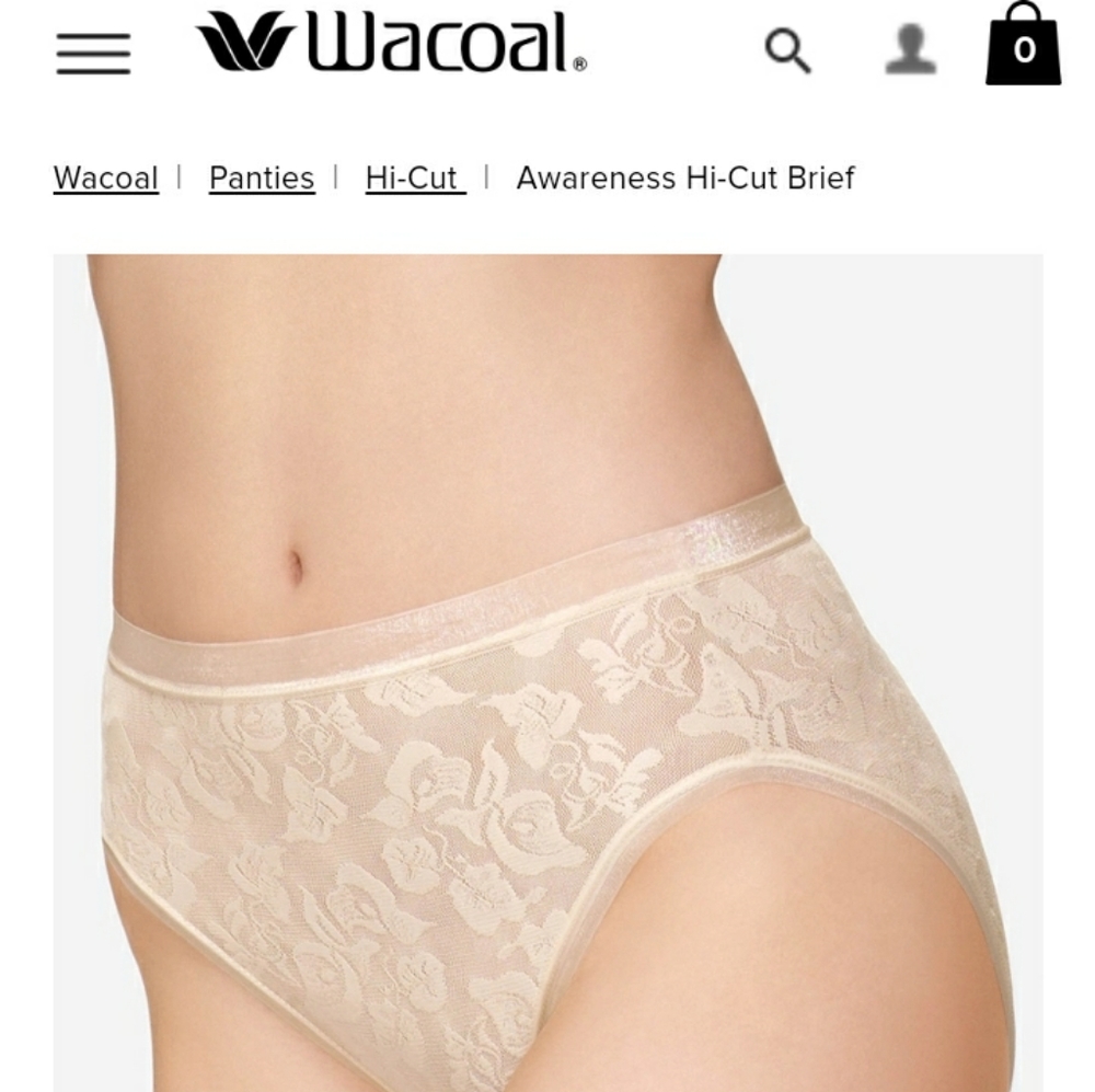 Wacoal Awareness High-Cut Lace Brief Set - Picture 7 of 9